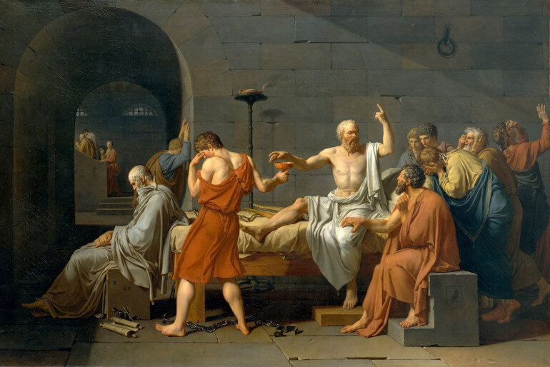 Θάνατος του Σωκράτη, πίνακας του Γάλλου ζωγράφου Ζακ-Λουί Νταβίντ (1787)